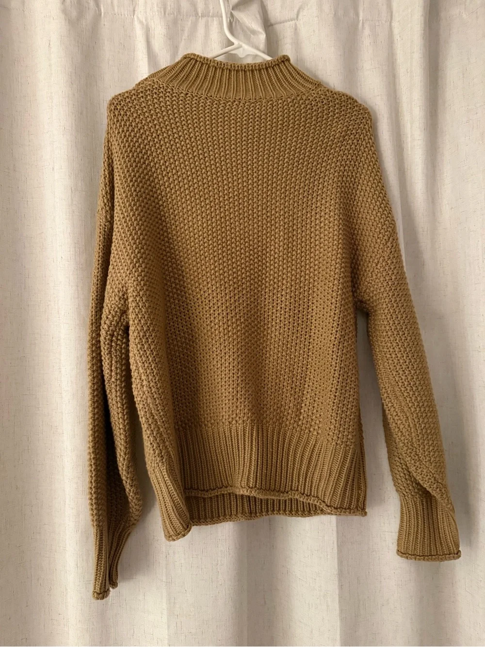 Amazon Women's Chunky Cowl Neck Sweater - Camel Brown